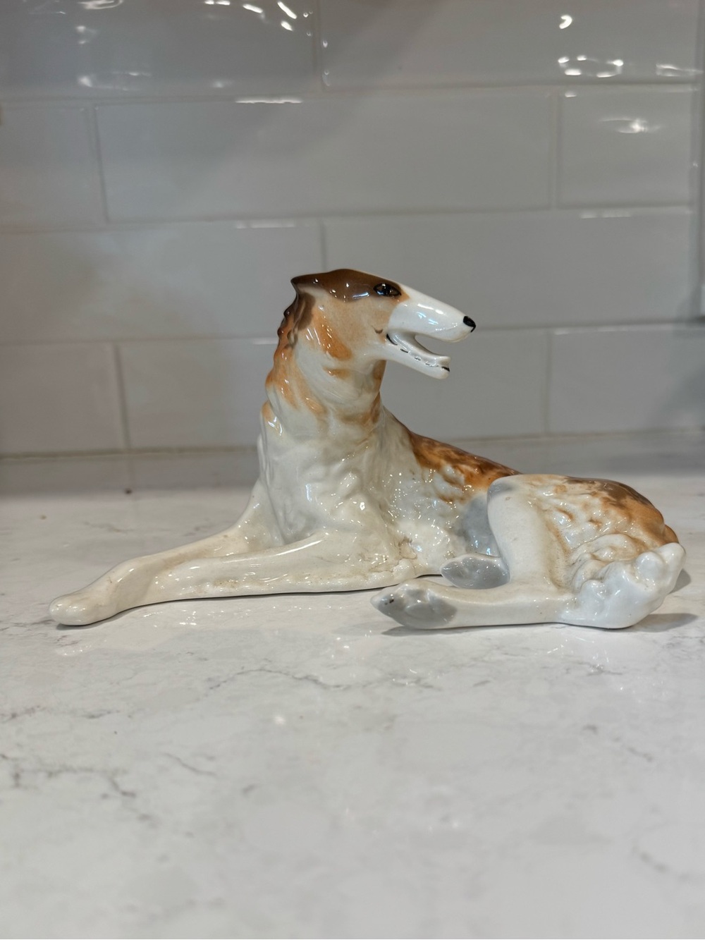 Lomonosov Porcelain Borzoi Dog Figurine